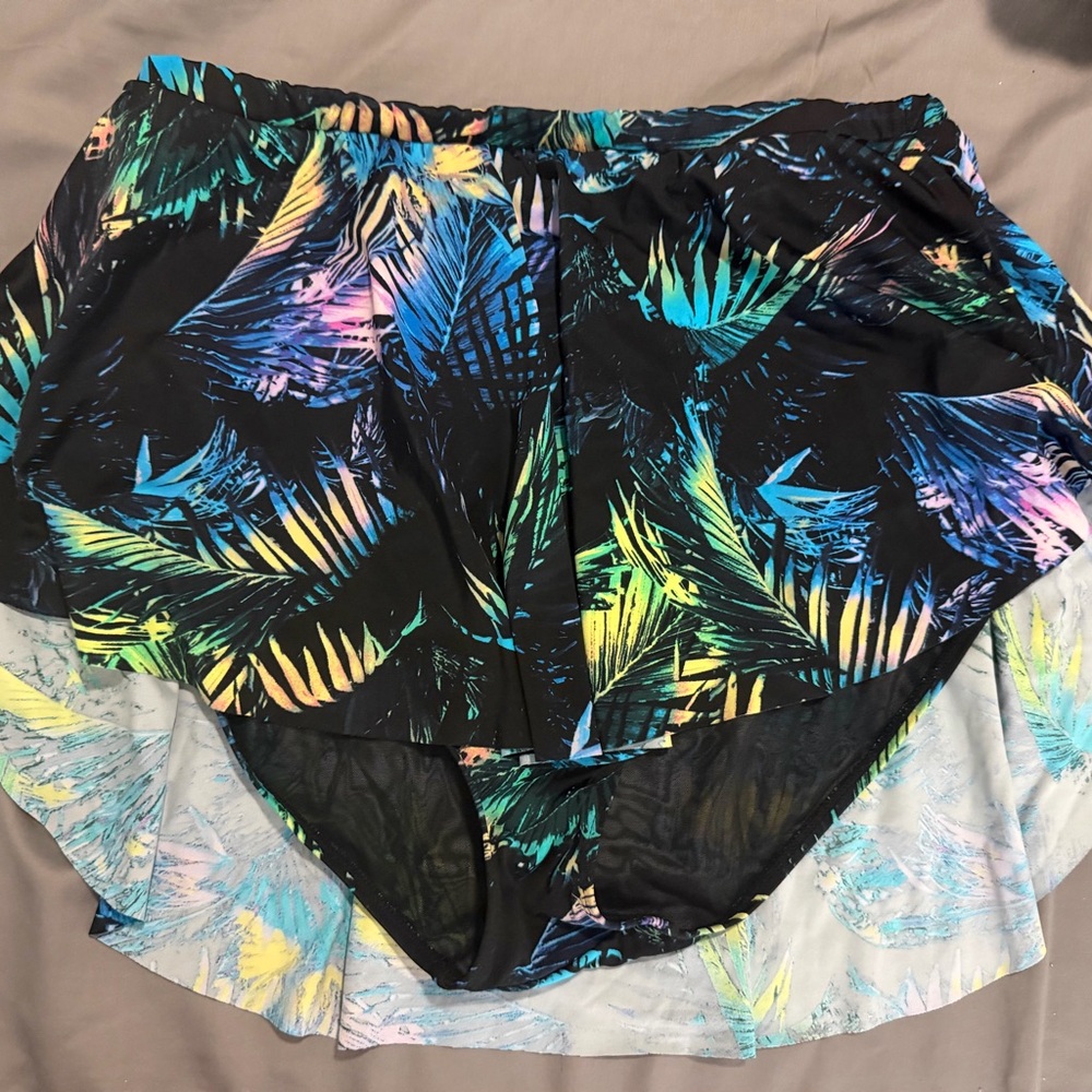 Torrid High-Rise High-Low Swim Skirt With Brief Size 1 - Picture 3 of 6